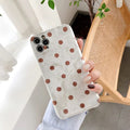 Funda de teléfono con puntos de ondas esponjosas